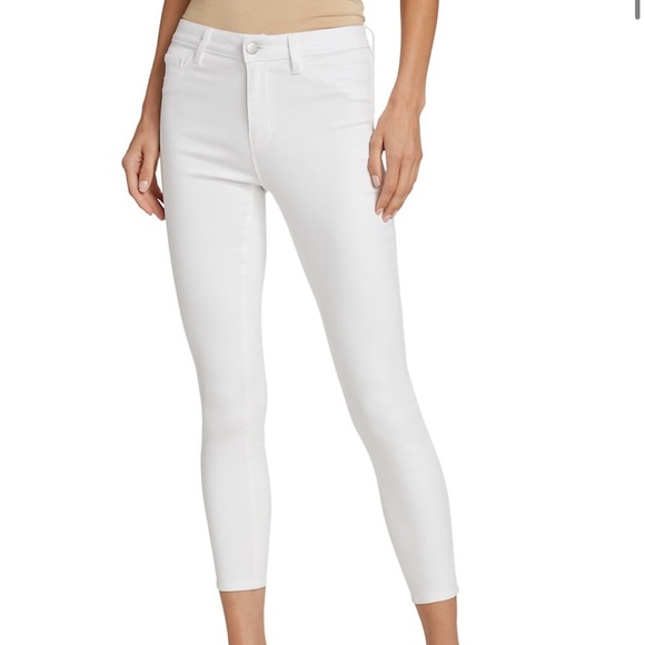 L'AGENCE Pants - L’Agence white Margot high waist stretch skinny ankle jeans